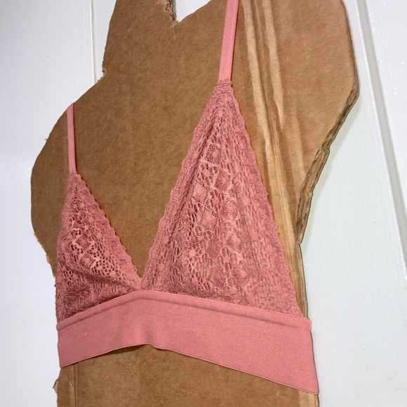 LIVELY Lace Bralette Dusty Rose Pink in Shell Bralette Size Small - Picture 5 of 13